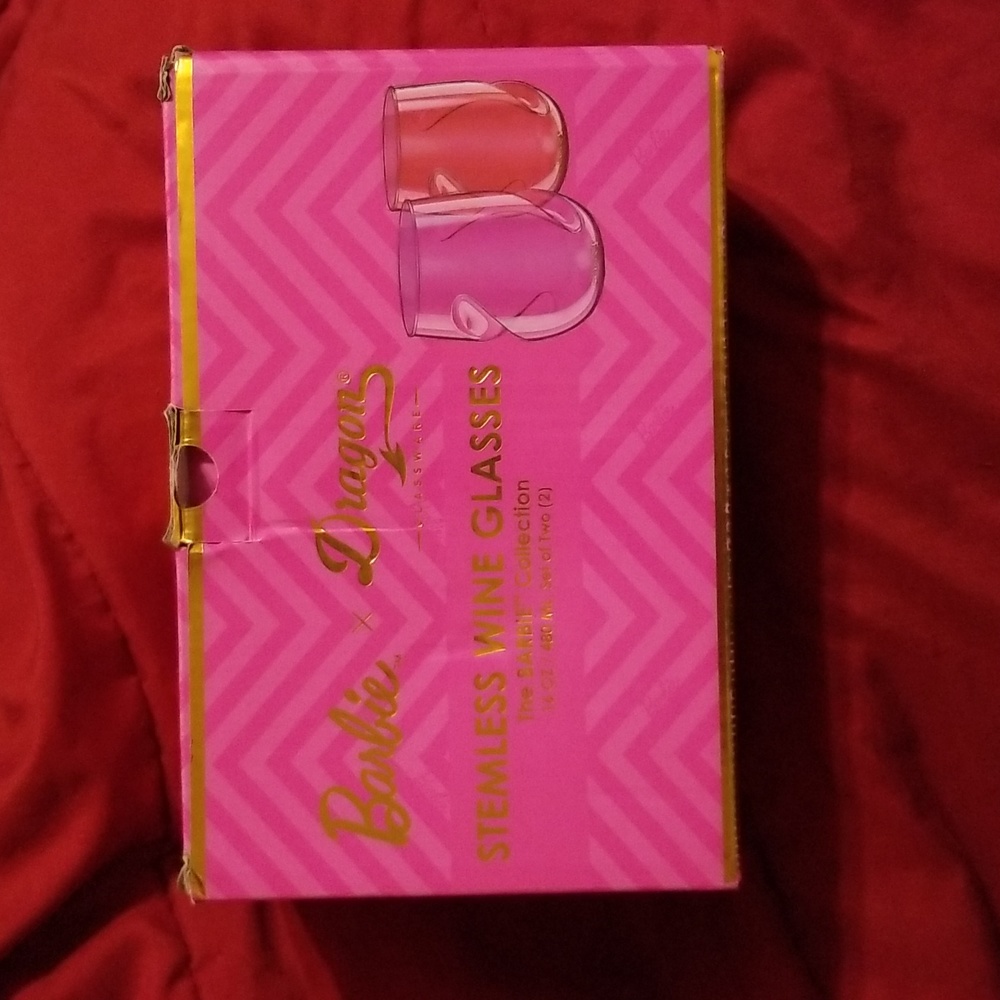 Barbie Stemless Wine Glasses